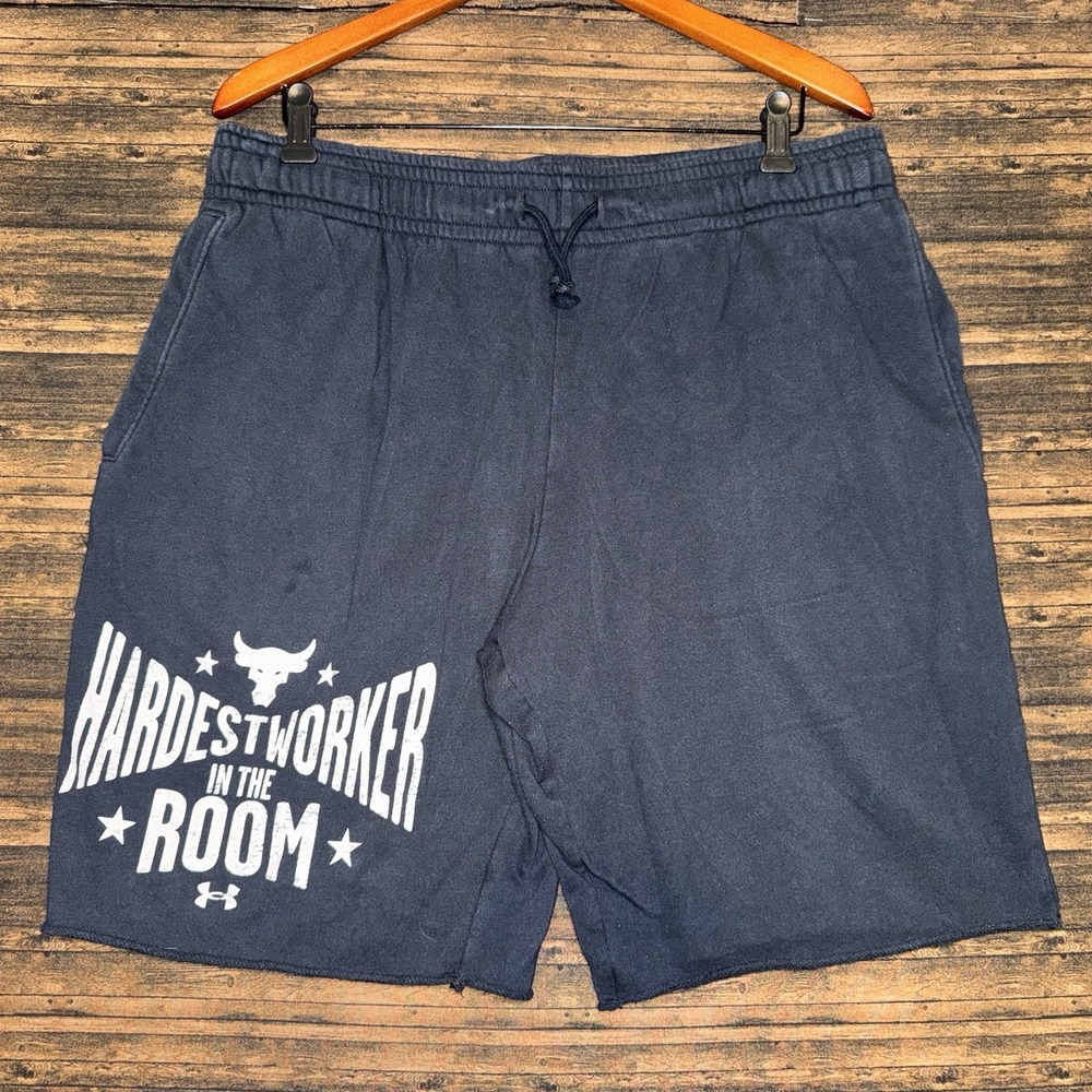 Under Armour UA Men's Project Rock HWITR Shorts Black 1370459-001 Size XL